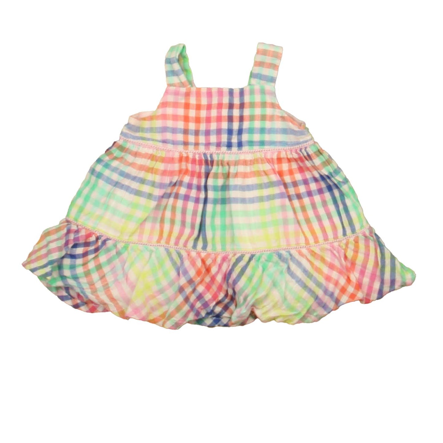 Gap Girls Pink Plaid Dress Size: 0-3 Months Pink Plaid