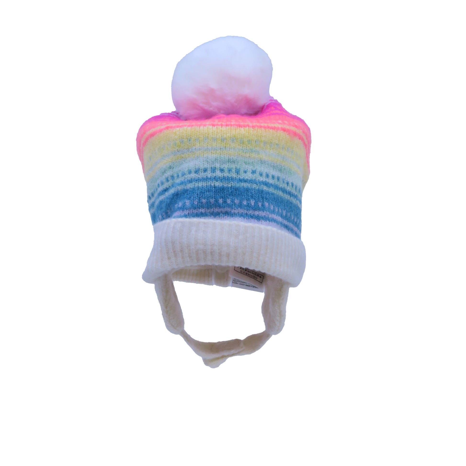 Gap Girls White | Multi | Stripes Hat Size: 0-6 Months White | Multi | Stripes