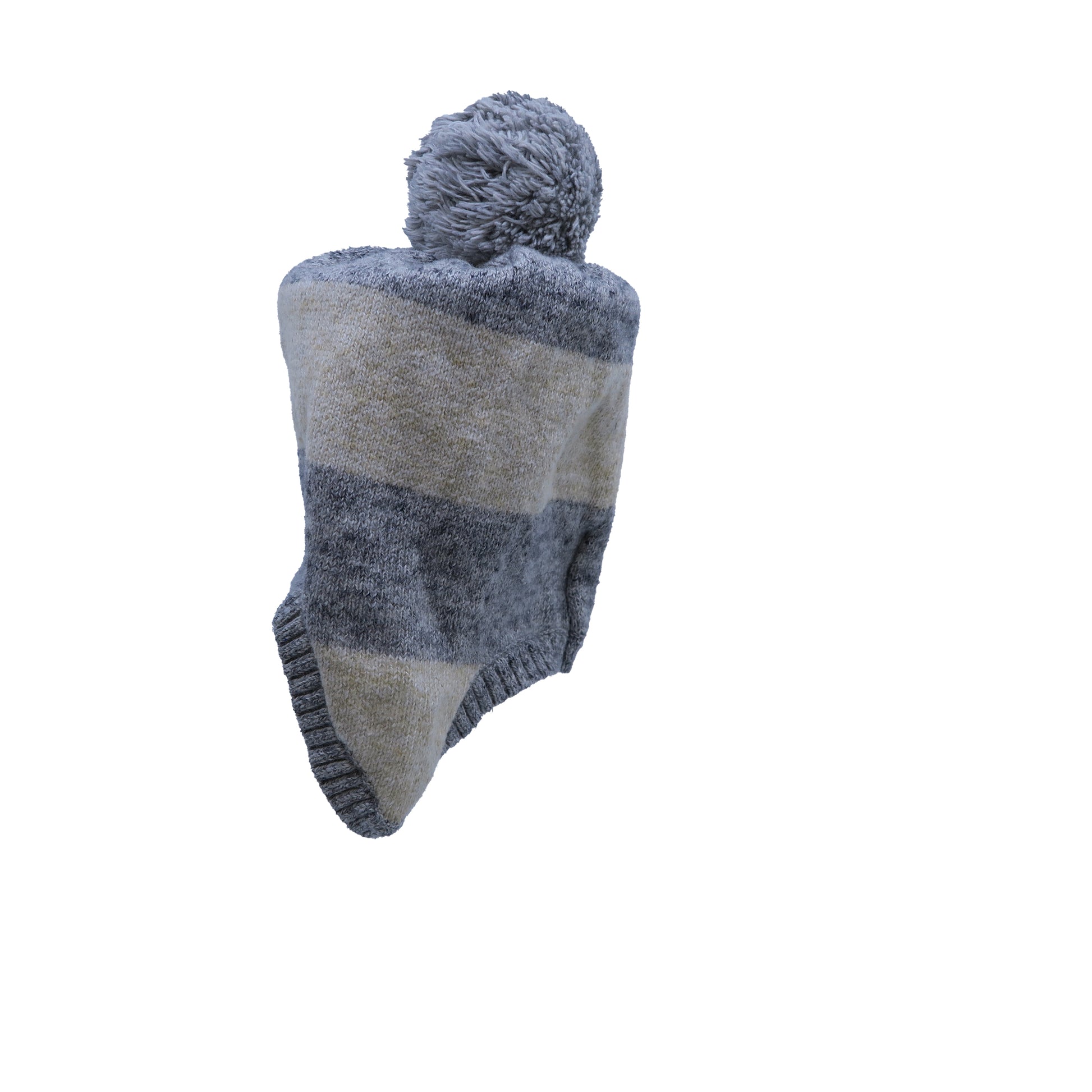 Gap Unisex Grey | Stripes Winter Hat Size: 12-18 Months Grey | Stripes