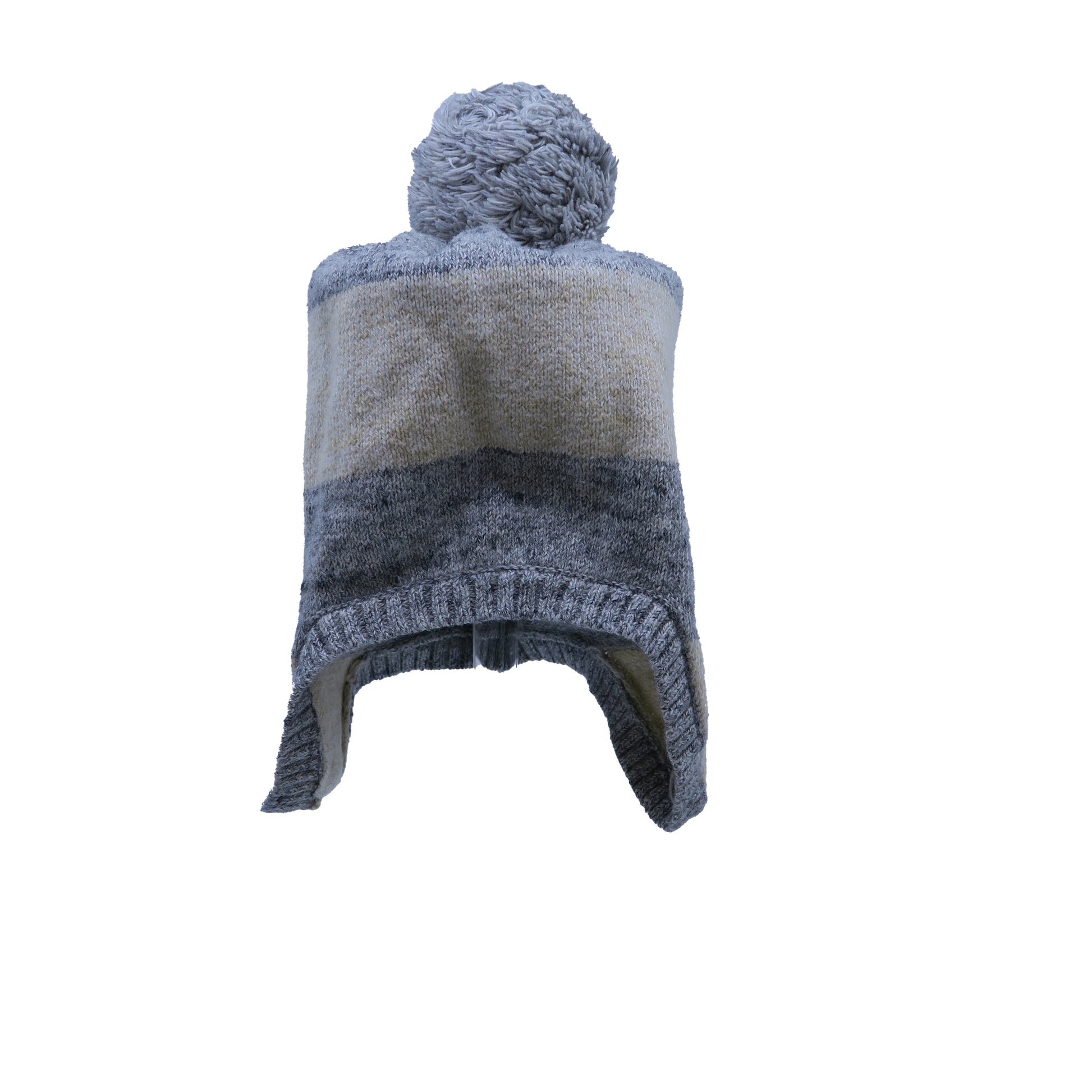Gap Unisex Grey | Stripes Winter Hat Size: 12-18 Months Grey | Stripes