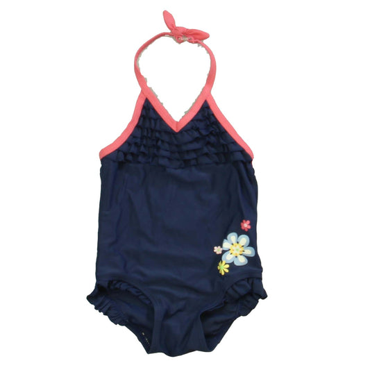 Gap Girls Navy | Pink 1-piece Swimsuit Size: 12-18 Months Navy | Pink