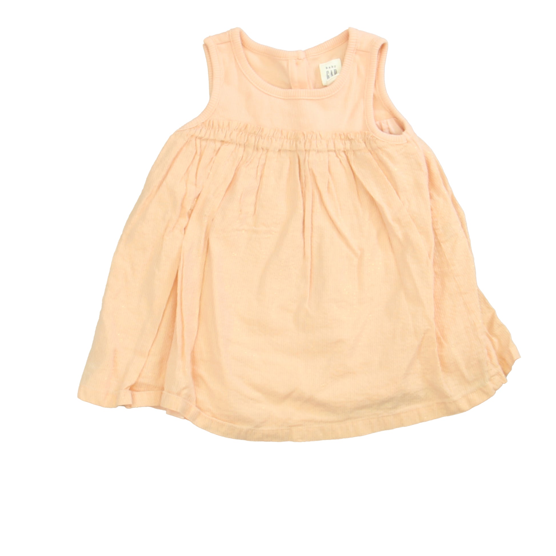 Gap Girls Peach | Gold Dress Size: 12-18 Months Peach | Gold