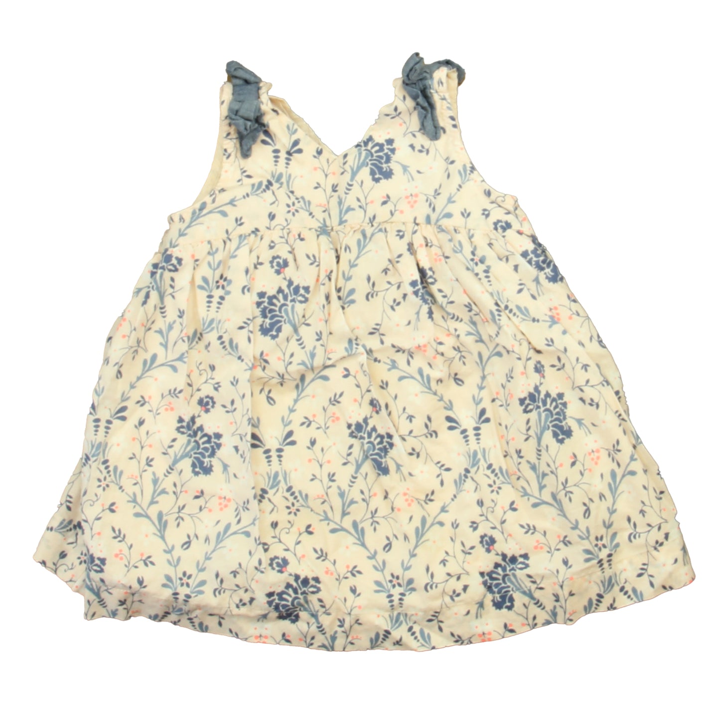 Gap Girls Pink Floral Dress Size: 12-18 Months Pink Floral