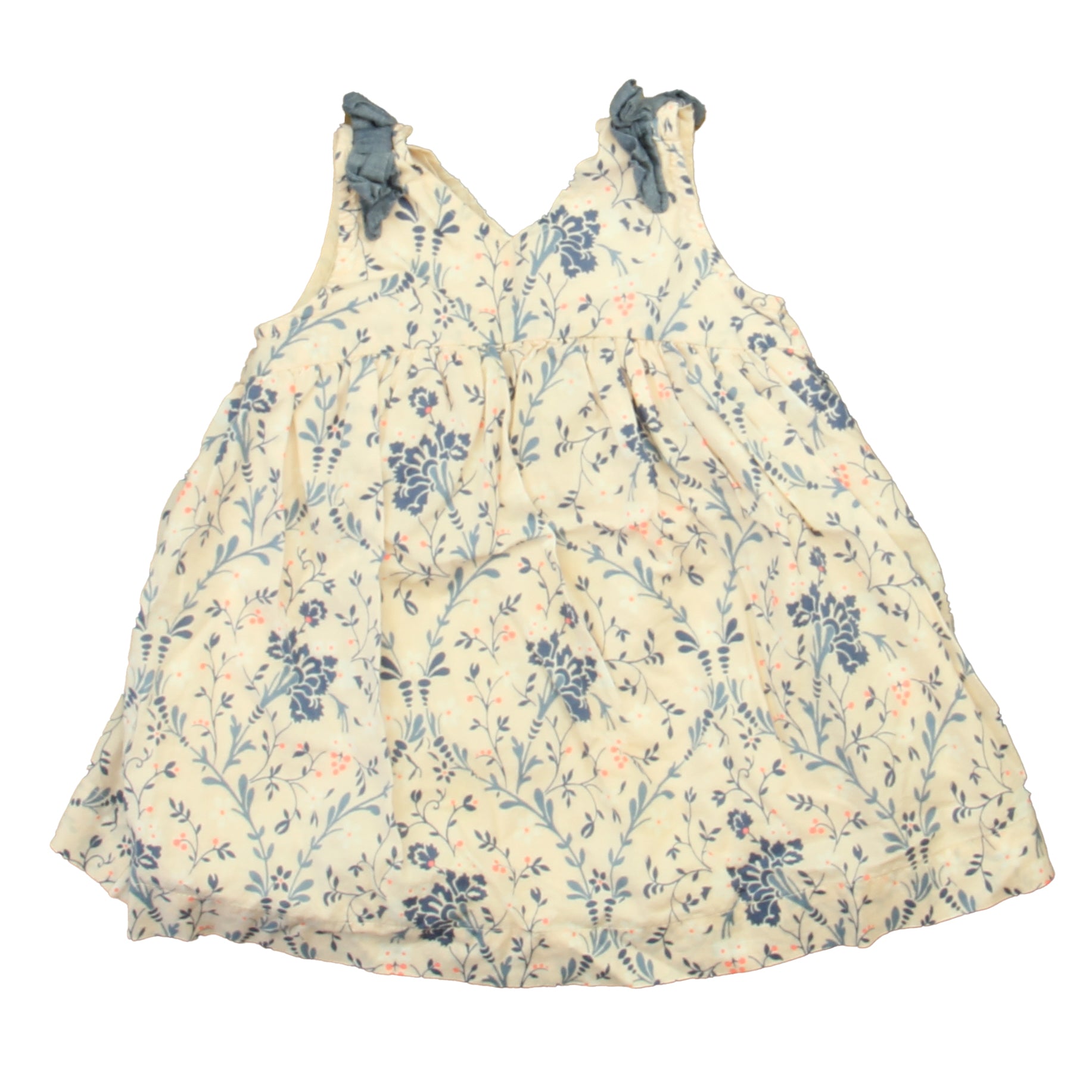 Gap Girls Pink Floral Dress Size: 12-18 Months Pink Floral