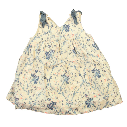 Gap Girls Pink Floral Dress Size: 12-18 Months Pink Floral