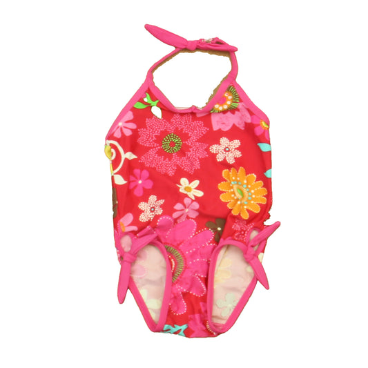 Gap Girls Pink Floral 1-piece Swimsuit Size: 12-18 Months Pink Floral