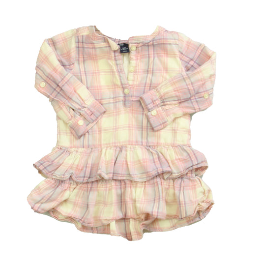 Gap Girls Pink | Plaid Dress Size: 12-18 Months Pink | Plaid