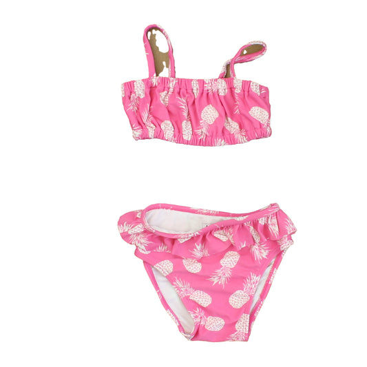 Gap Girls Pink | White 2-piece Swimsuit Size: 12-18 Months Pink | White