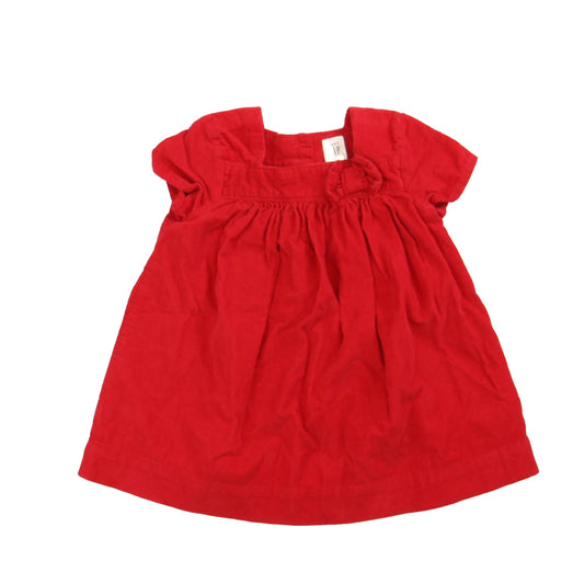 Gap Girls Red Dress Size: 12-18 Months Red