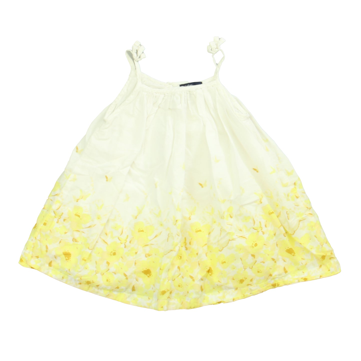 Gap Girls White | Yellow Floral Dress Size: 12-18 Months White | Yellow Floral