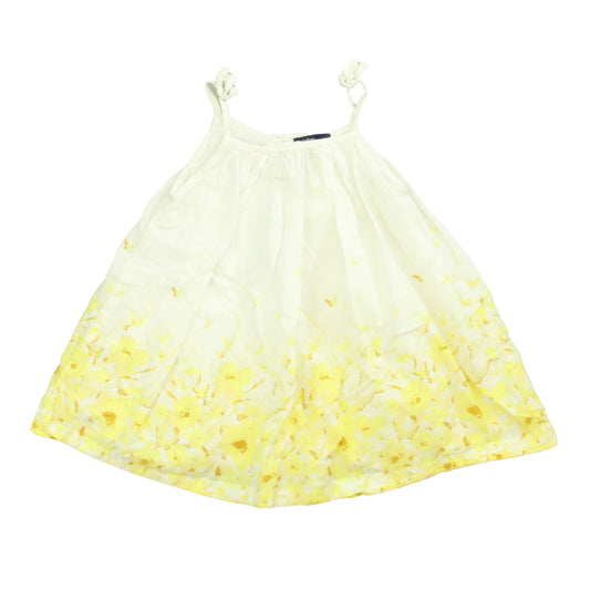 Gap Girls White | Yellow Floral Dress Size: 12-18 Months White | Yellow Floral