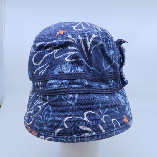 Gap Girls Blue | Floral Sun Hat Size: 12 - 24 Months Blue | Floral
