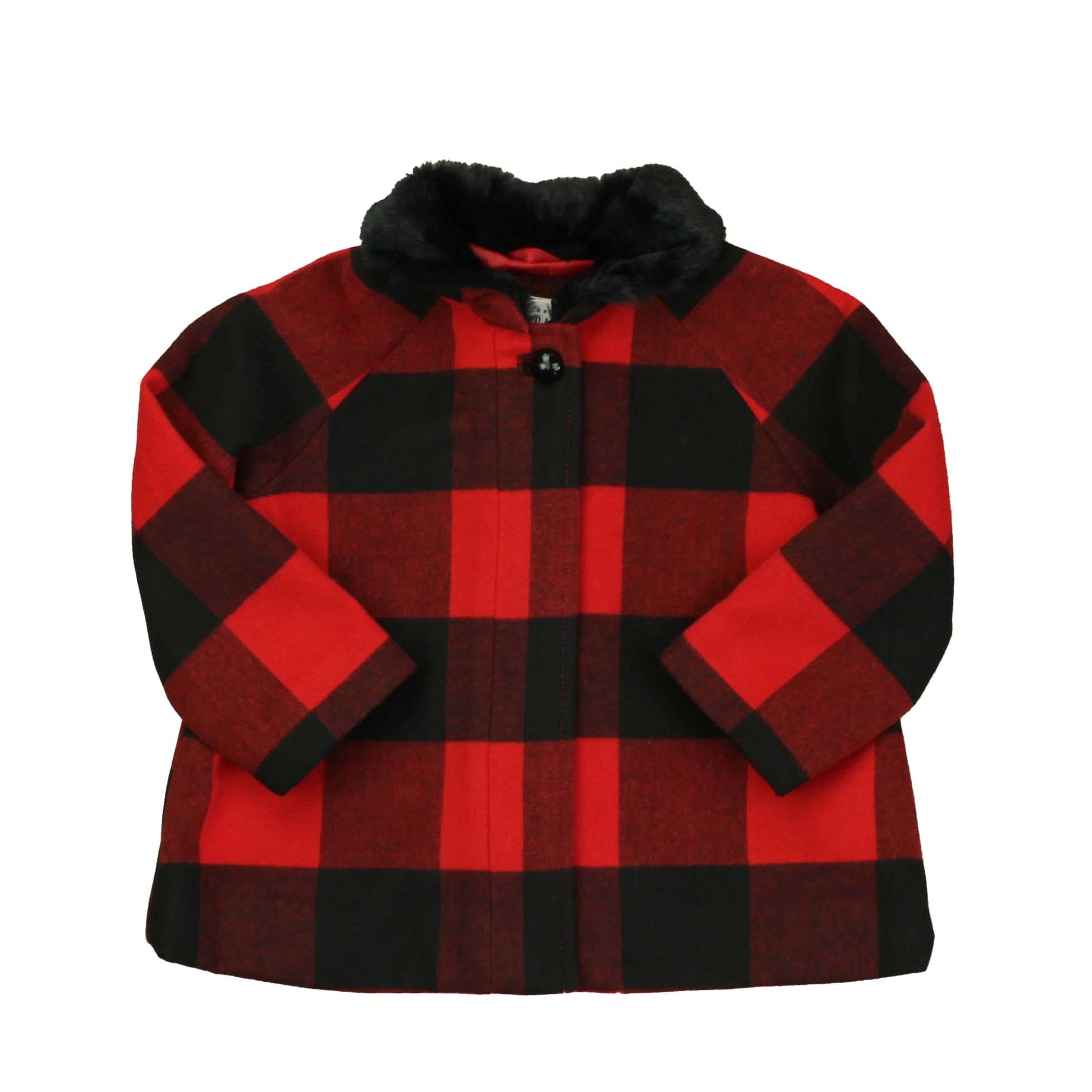 Gap Girls Red | Black Winter Coat Size: 18-24 Months Red | Black