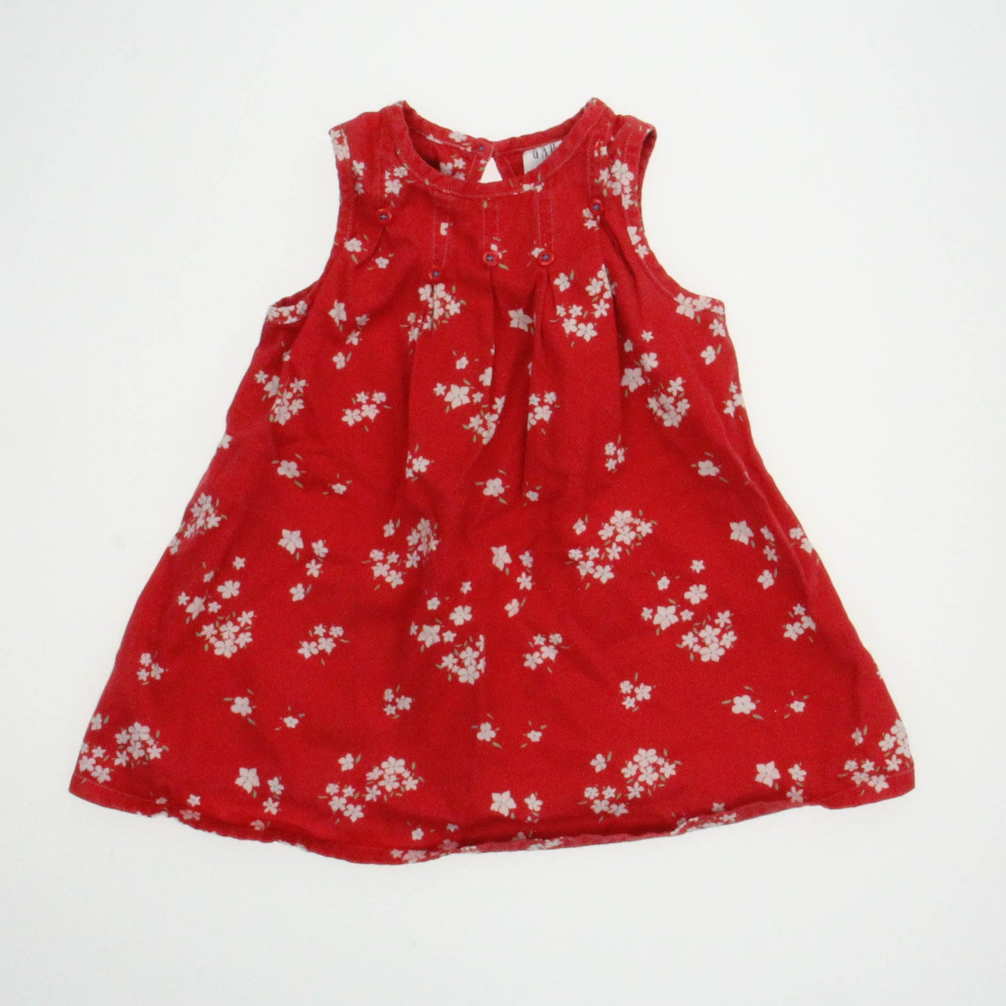 Gap Girls Red Floral Dress Size: 18-24 Months Red Floral
