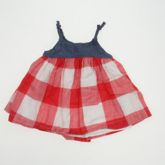 Gap Girls Blue | White | Red Dress Size: 3-6 Months Blue | White | Red