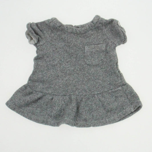 Gap Girls Gray Short Sleeve Shirt Size: 3-6 Months Gray