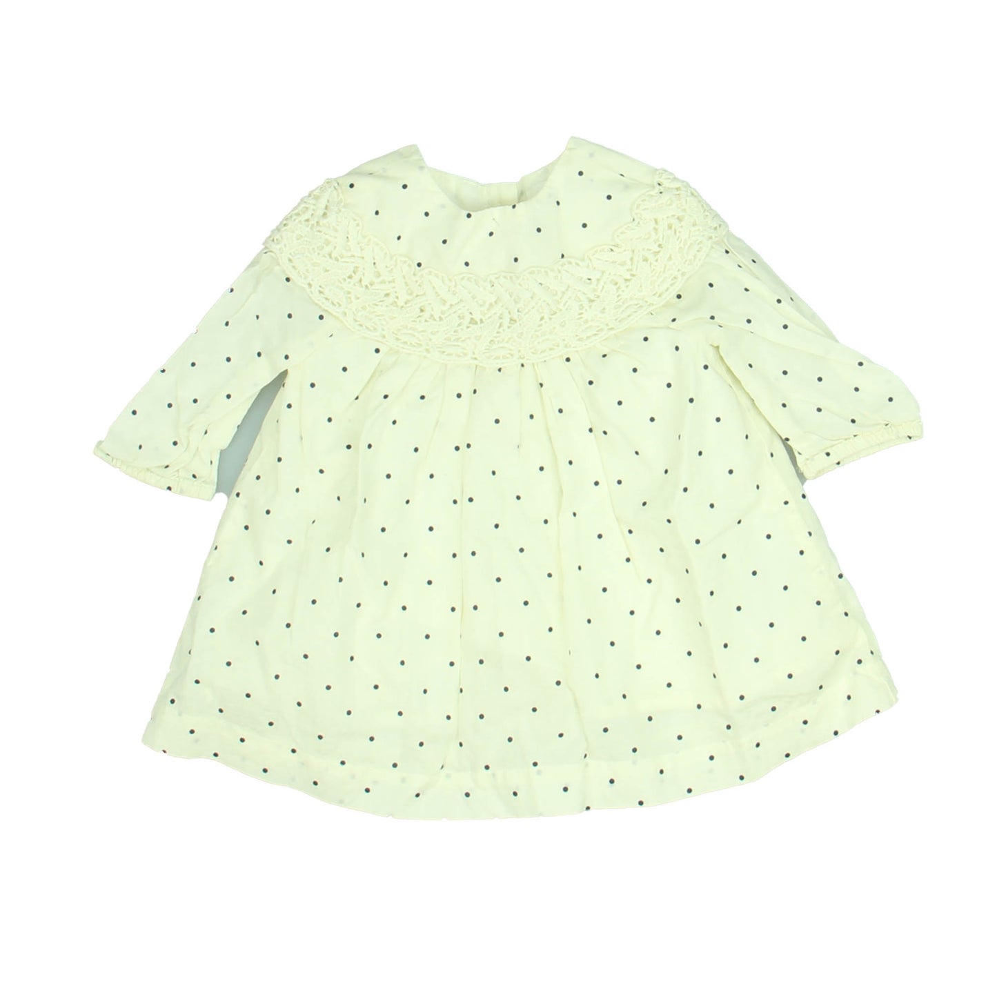 Gap Girls Ivory | Navy Dress Size: 3-6 Months Ivory | Navy