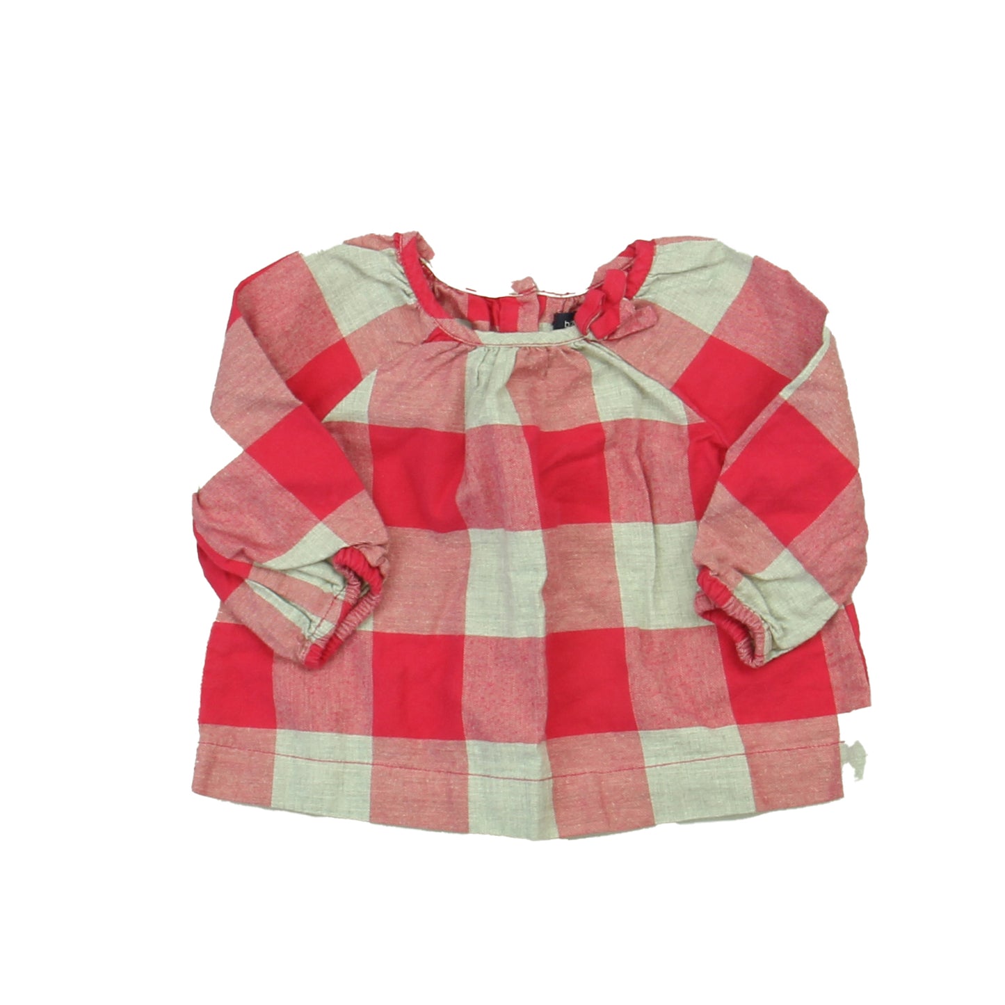Gap Girls Red | Grey Blouse Size: 3-6 Months Red | Grey