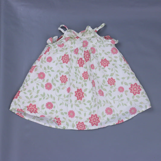Gap Girls White | Pink| Green Dress Size: 3-6 Months White | Pink| Green