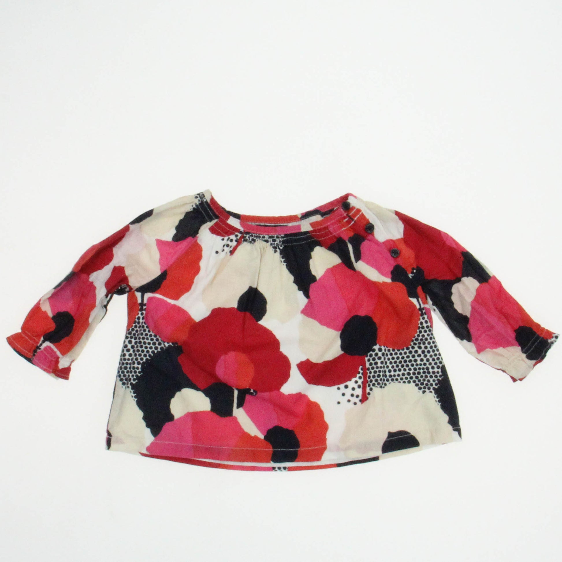 Gap Girls Red | Blue | White | Beige Blouse Size: 3-6 Red | Blue | White | Beige