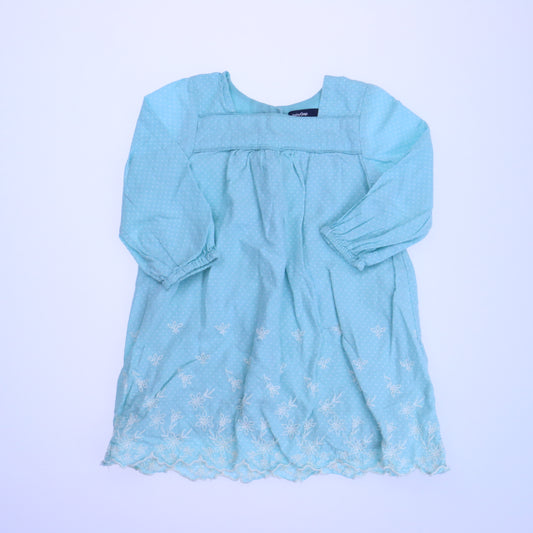 Gap Girls Aqua Dress Size: 6-12 Months Aqua