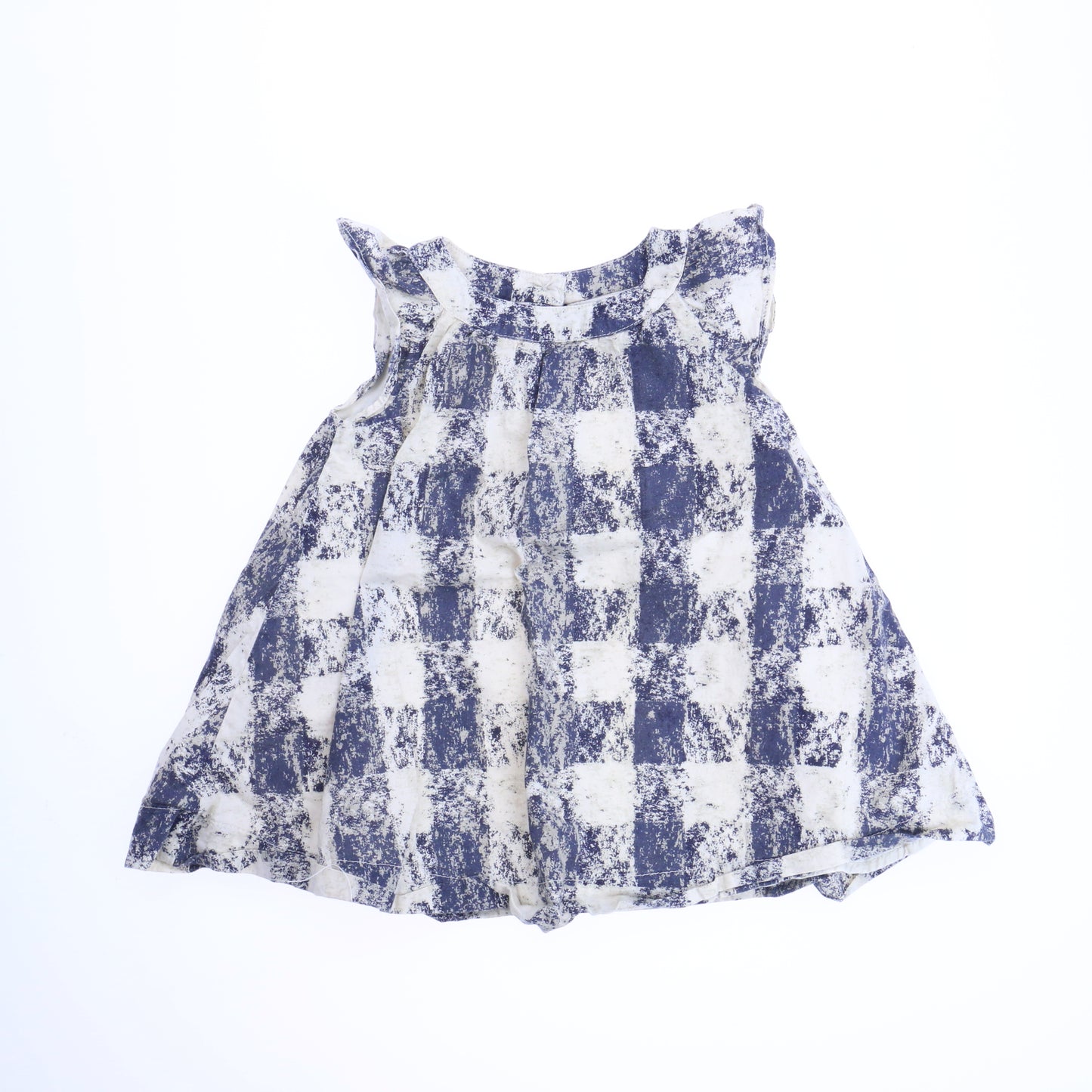 Gap Girls Blue | White Dress Size: 6-12 Months Blue | White