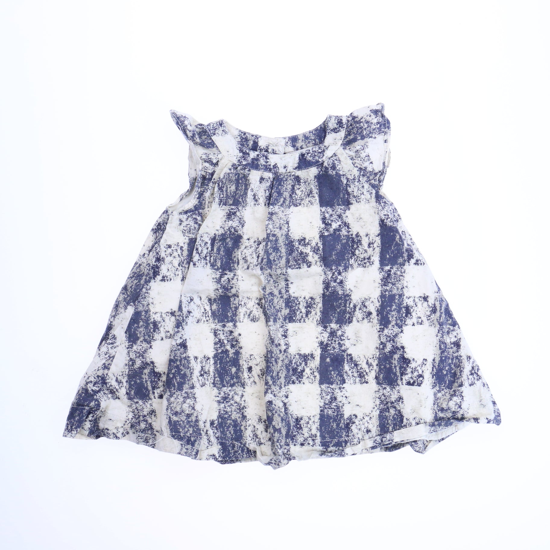 Gap Girls Blue | White Dress Size: 6-12 Months Blue | White