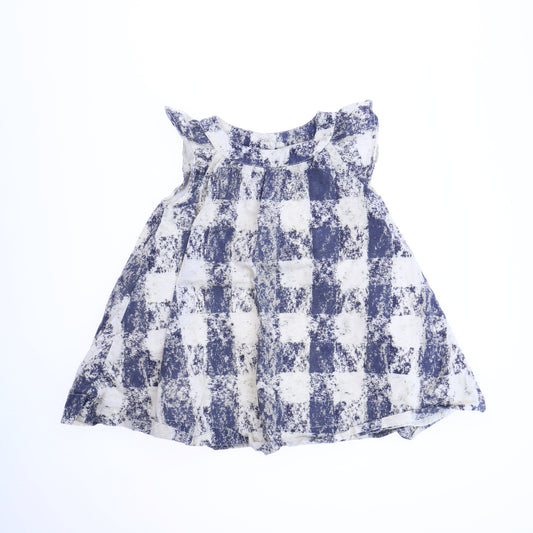 Gap Girls Blue | White Dress Size: 6-12 Months Blue | White