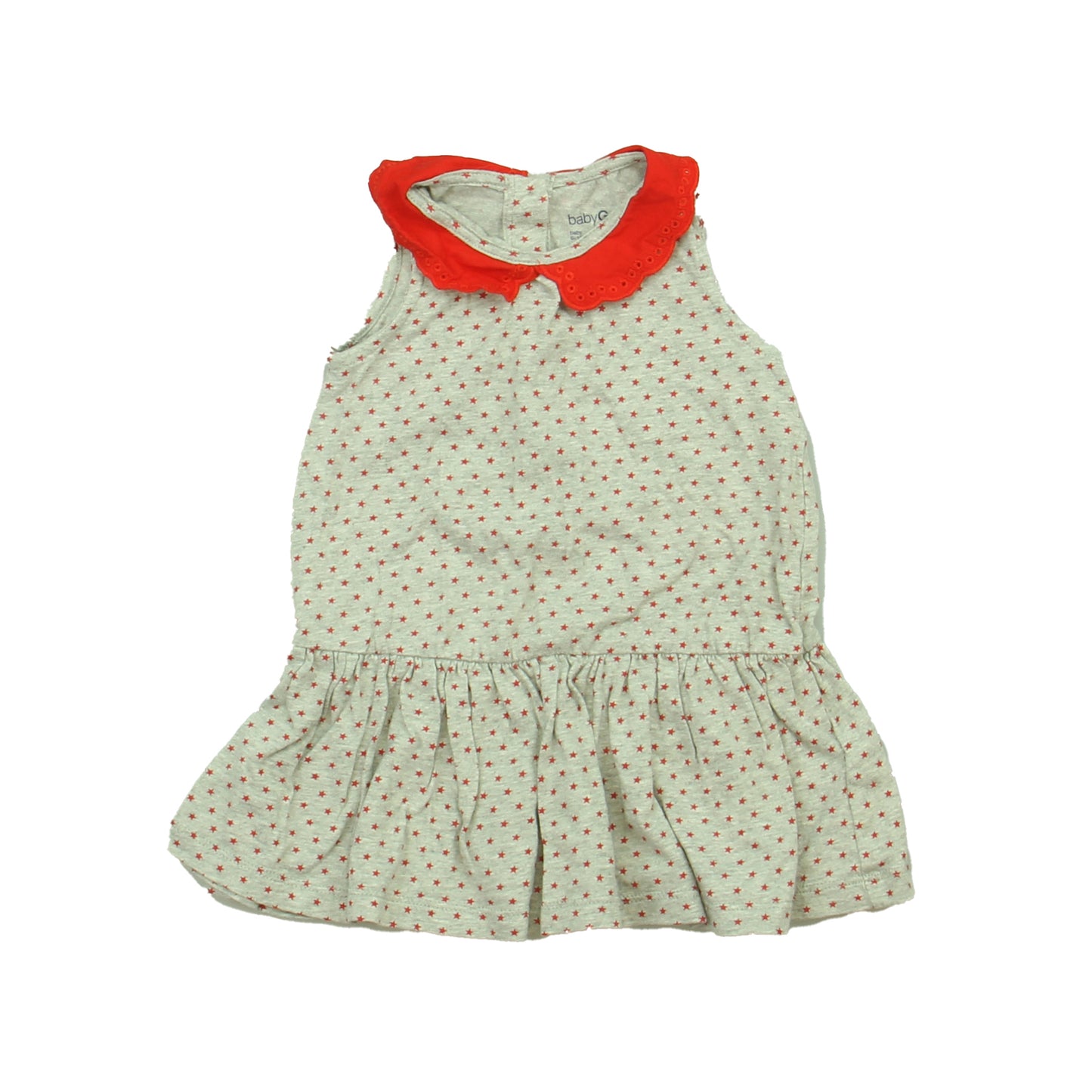Gap Girls Gray | Red Stars Dress Size: 6-12 Months Gray | Red Stars