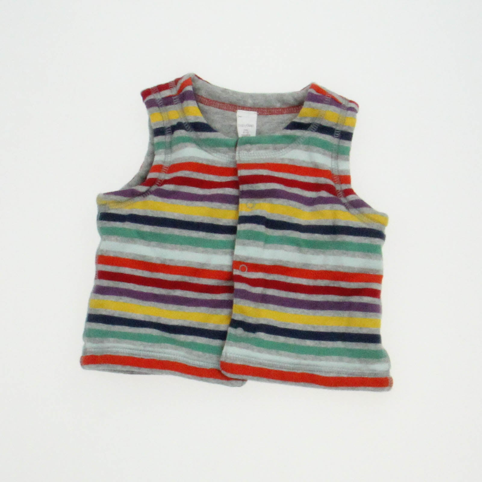 Gap Girls Gray Stripe Vest Size: 6-12 Months Gray Stripe