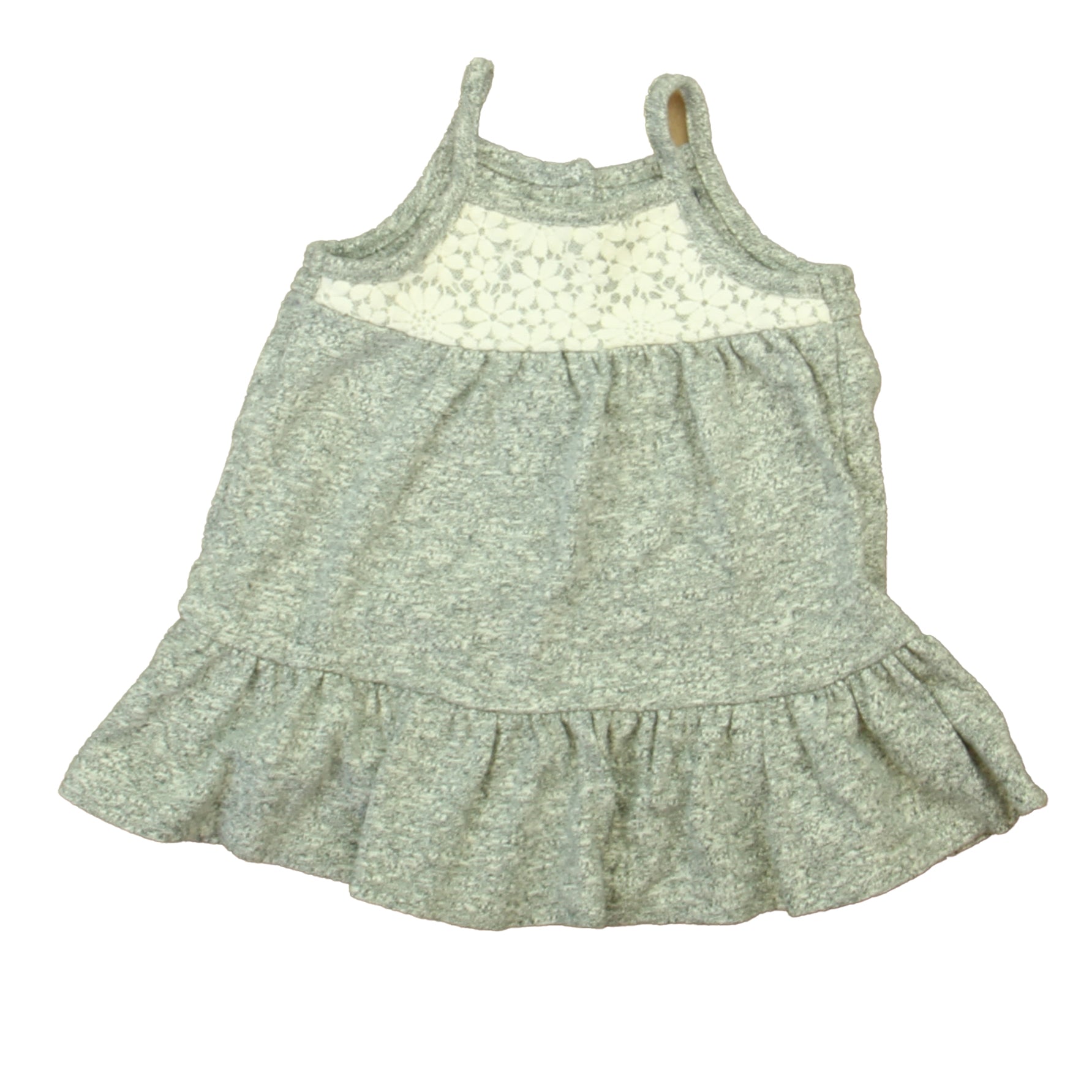 Gap Girls Gray | White Dress Size: 6-12 Months Gray | White