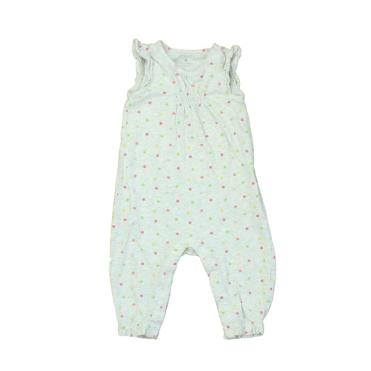 Gap Girls Grey | Multi | Polka Dots Romper Size: 6-12 Months Grey | Multi | Polka Dots