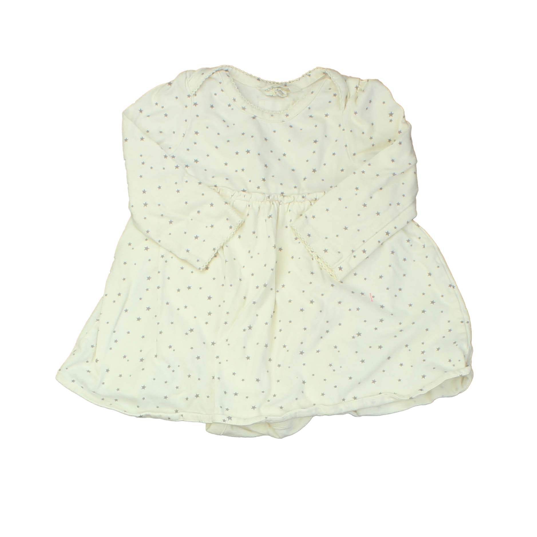 Gap Girls Ivory | Grey | Stars Dress Size: 6-12 Months Ivory | Grey | Stars