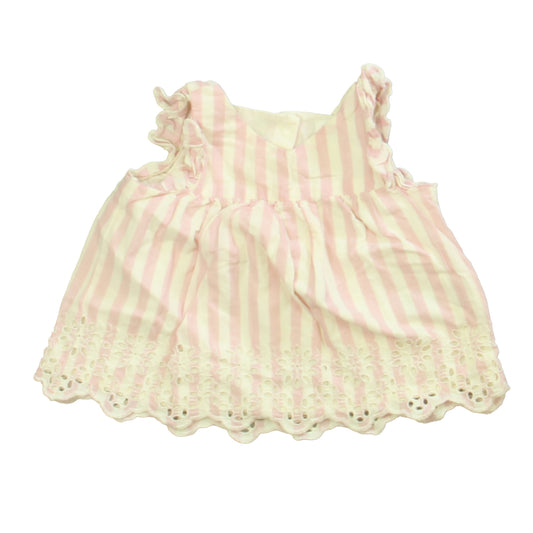 Gap Girls Pink | Ivory Blouse Size: 6-12 Months Pink | Ivory