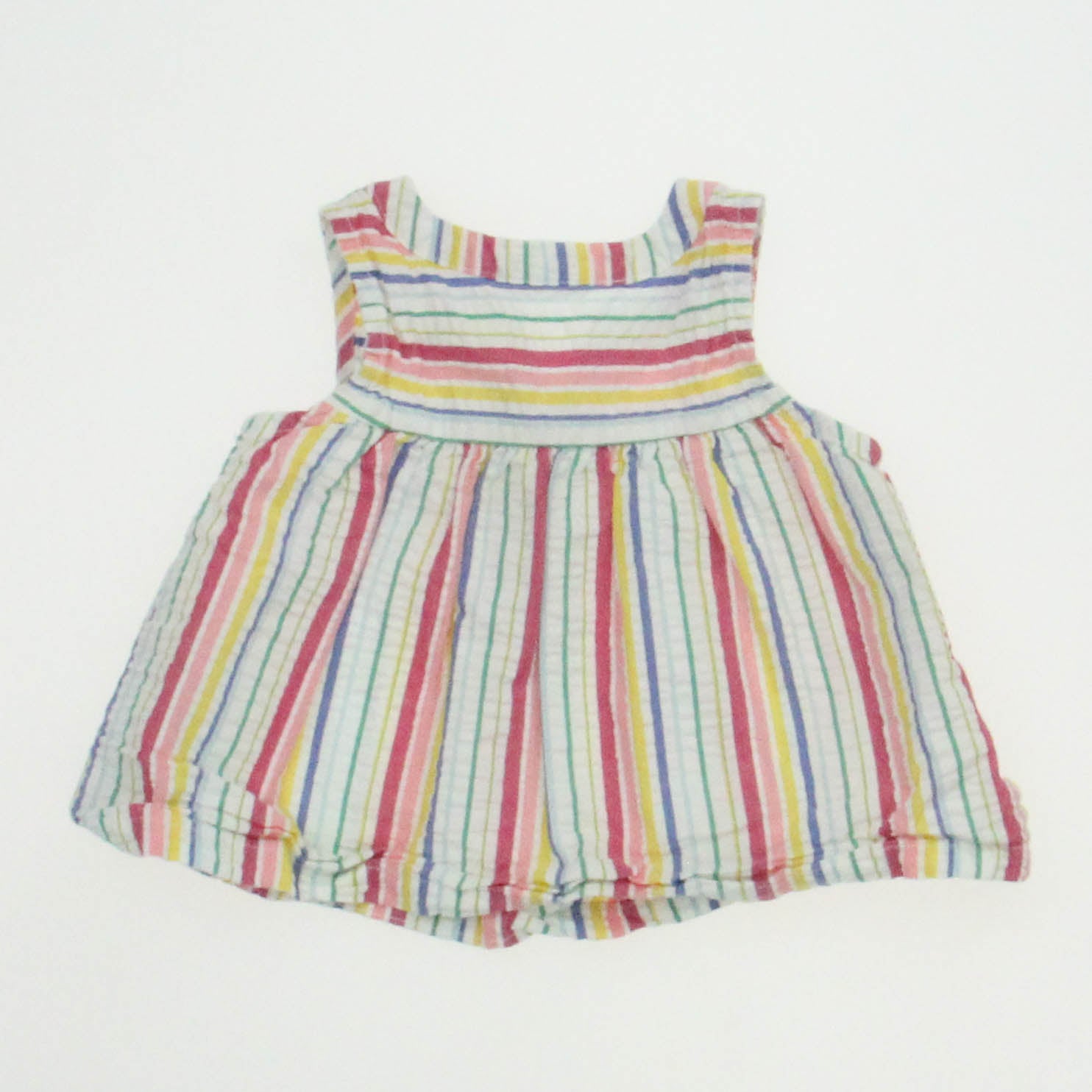 Gap Girls Pink Stripe Blouse Size: 6-12 Months Pink Stripe