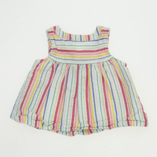 Gap Girls Pink Stripe Blouse Size: 6-12 Months Pink Stripe