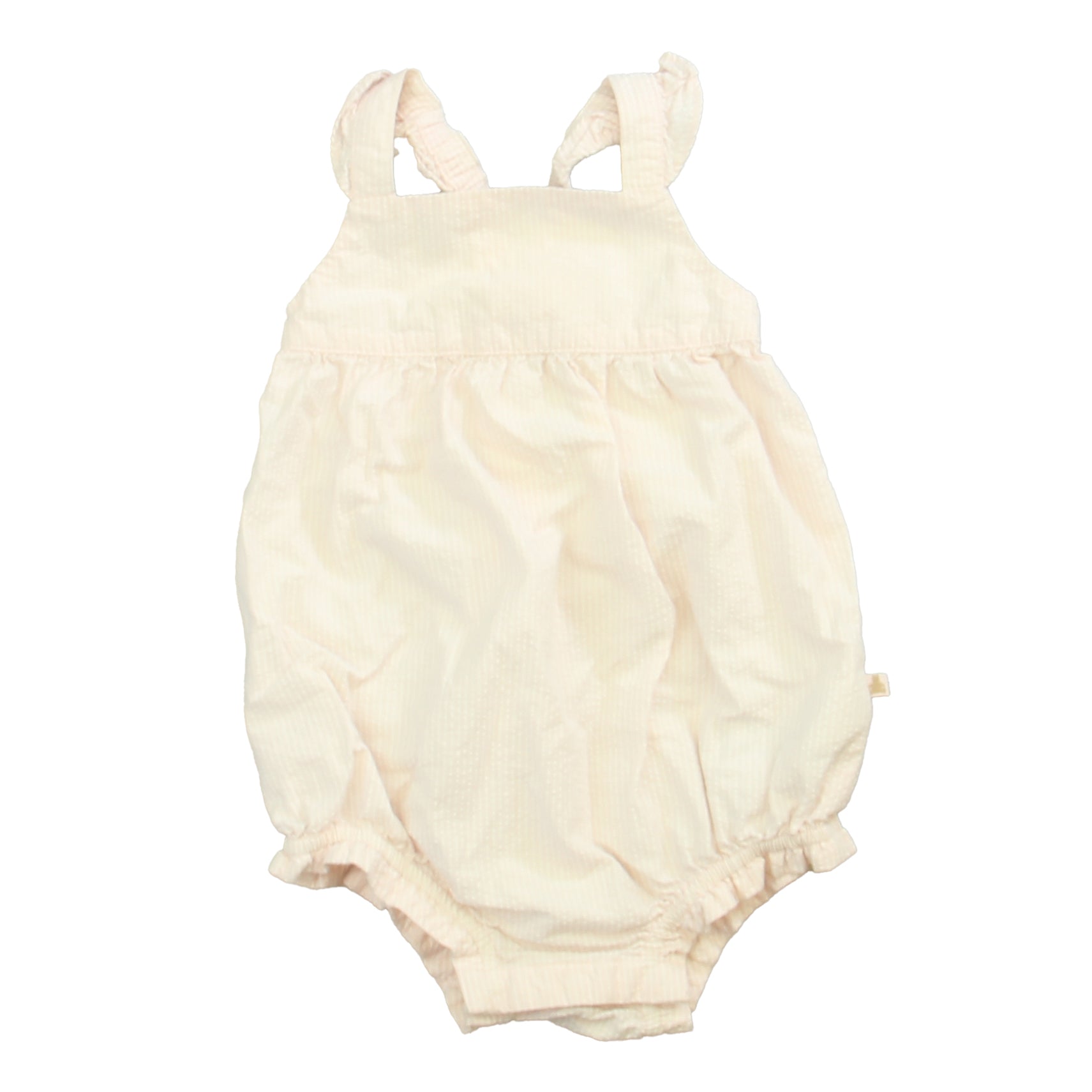 Gap Girls Pink | White Romper Size: 6-12 Months Pink | White