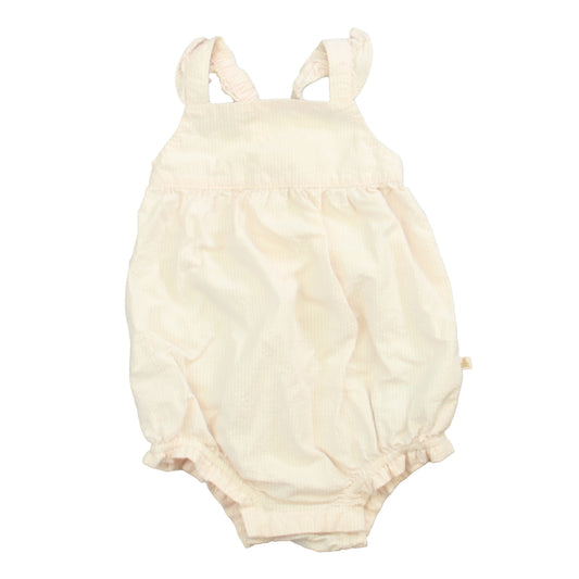 Gap Girls Pink | White Romper Size: 6-12 Months Pink | White