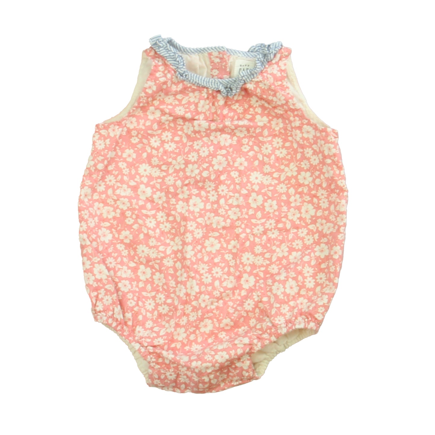 Gap Girls Pink | White Romper Size: 6-12 Months Pink | White