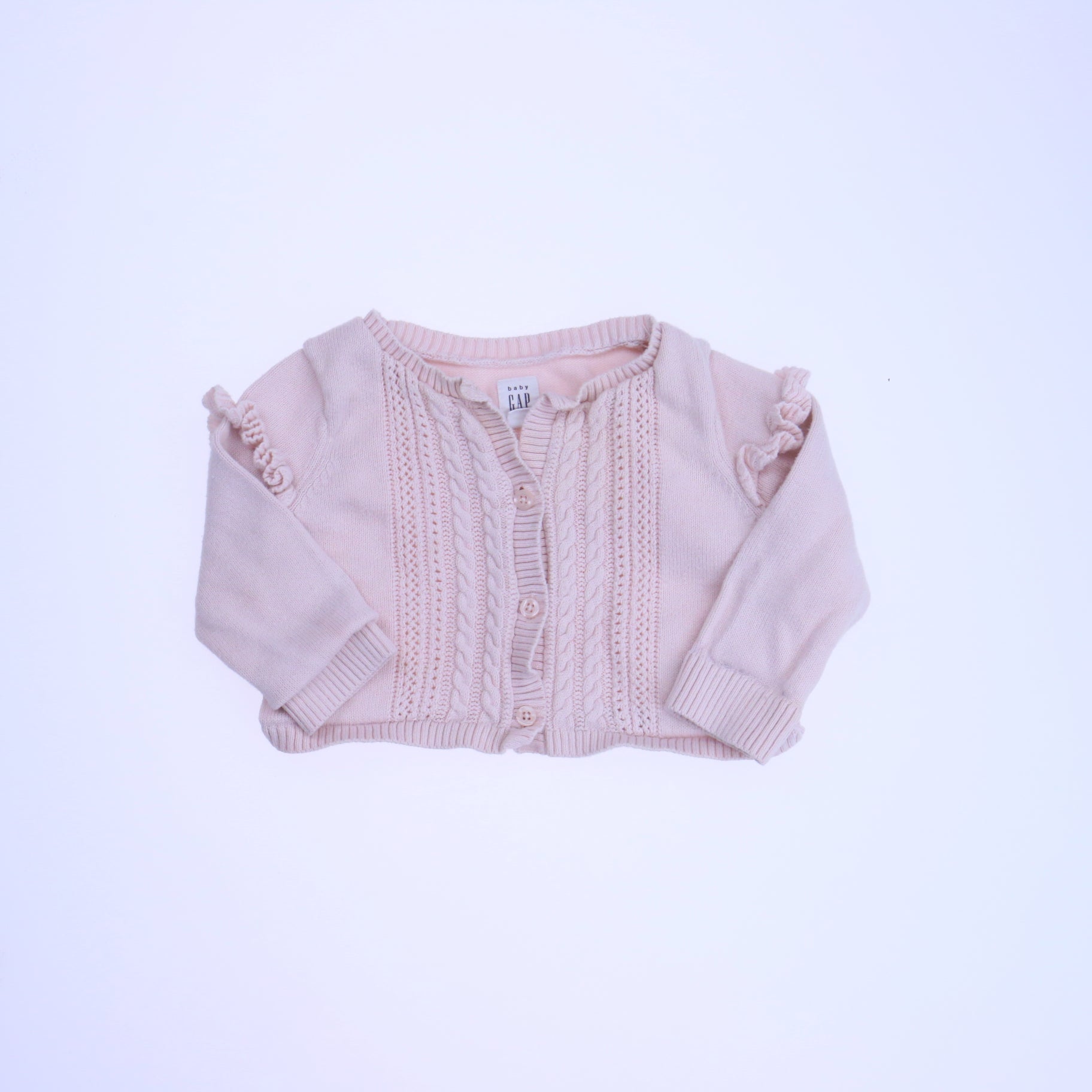 Gap Girls Pink Cardigan Size: 6-12 Months Pink