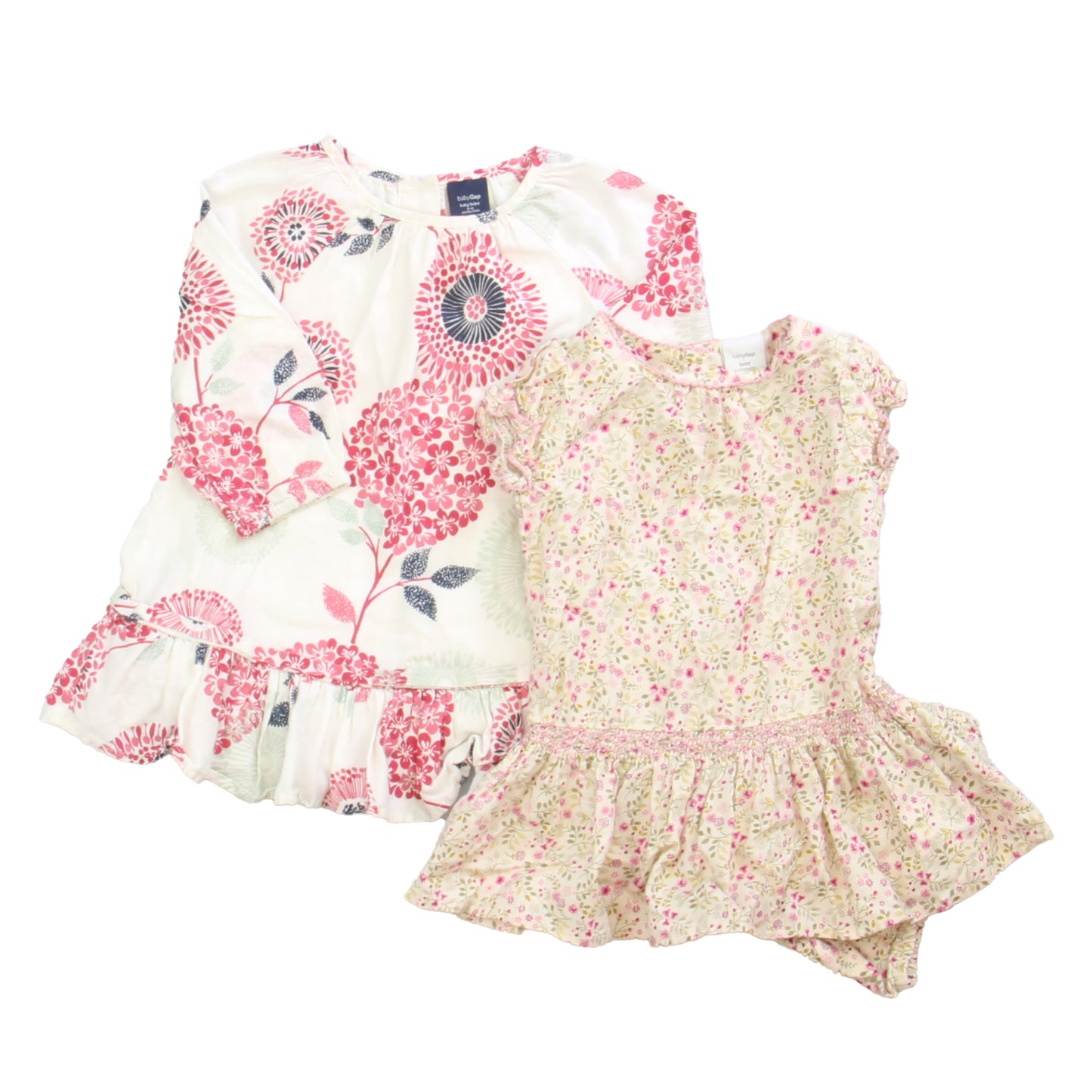 Gap Girls White | Pink | Bue Dress Size: 6-12 Months White | Pink | Bue