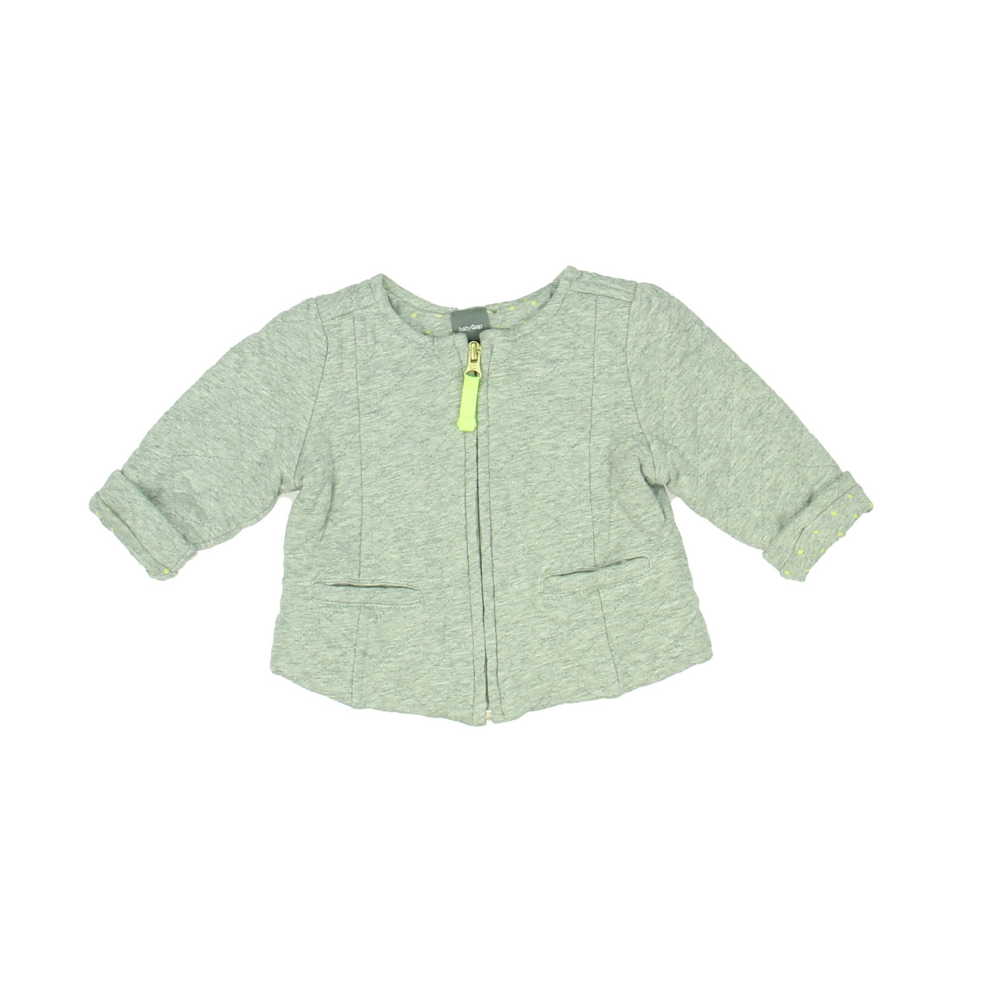 Gap Girls Gray Jacket Size: 6-12 Months Gray