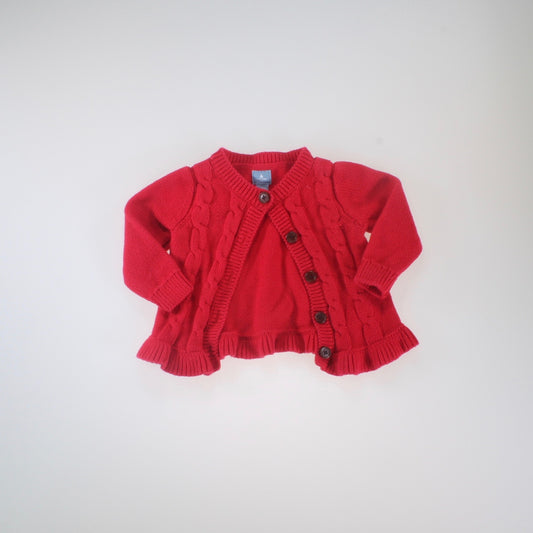 Gap Girls Red Cardigan Size: 6-12 Months Red