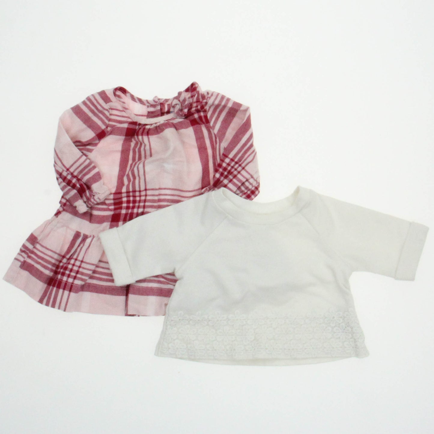 Gap | Old Navy Girls Pink Plaid Dress Size: 0-3 Months Pink Plaid