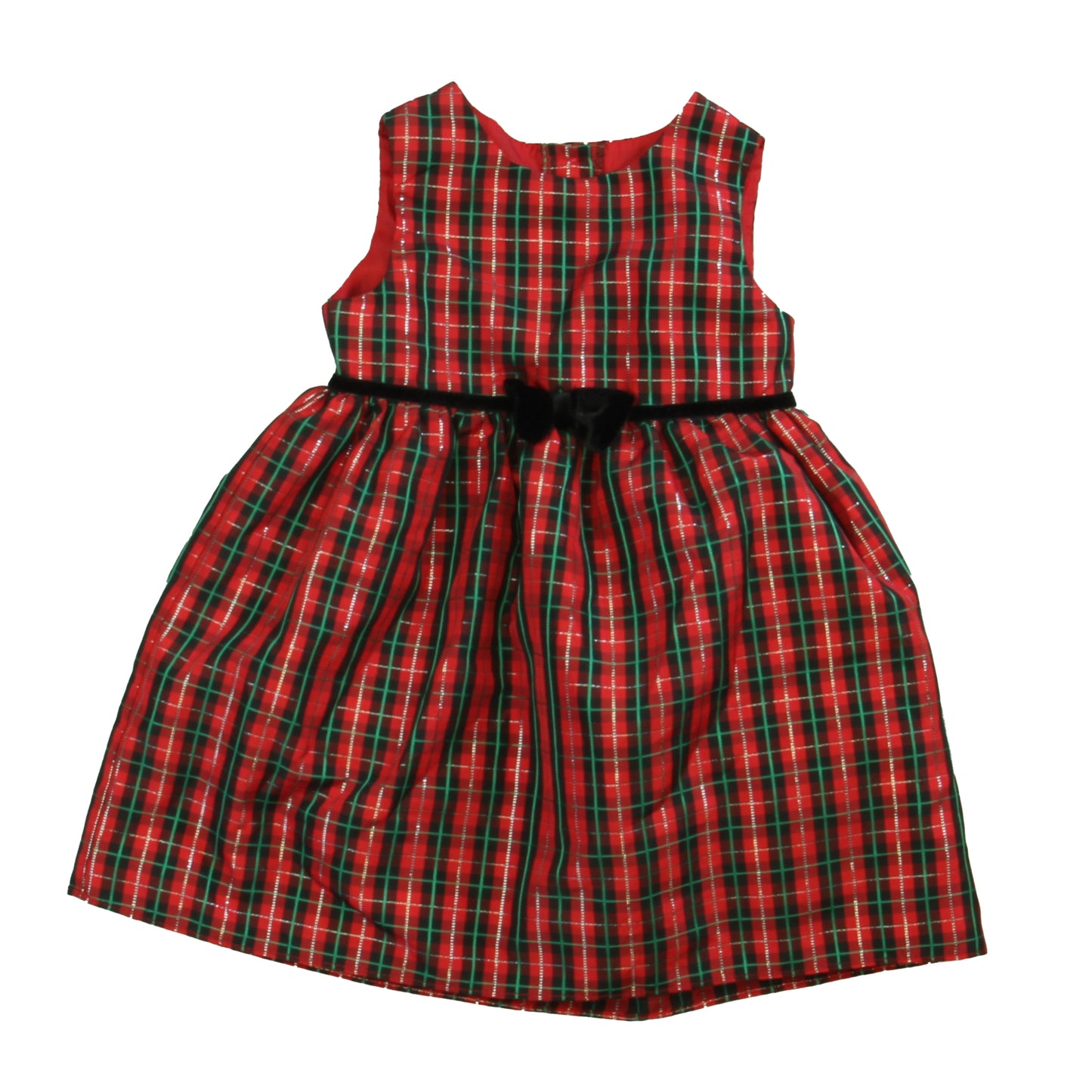George Girls Red | Green Plaid Dress Size: 3T