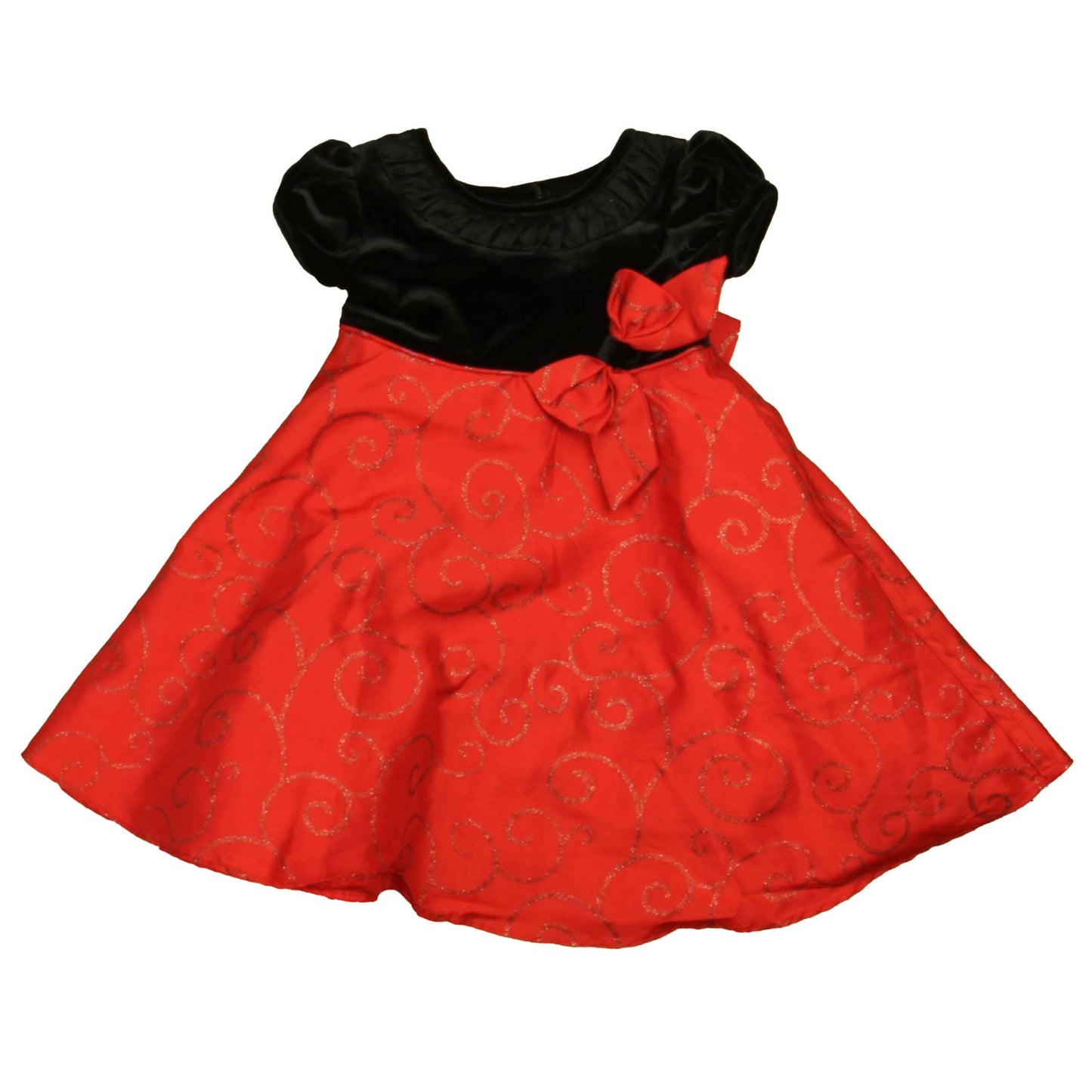 Good Lad Girls Black | Red Dress Size: 12 Months Black | Red