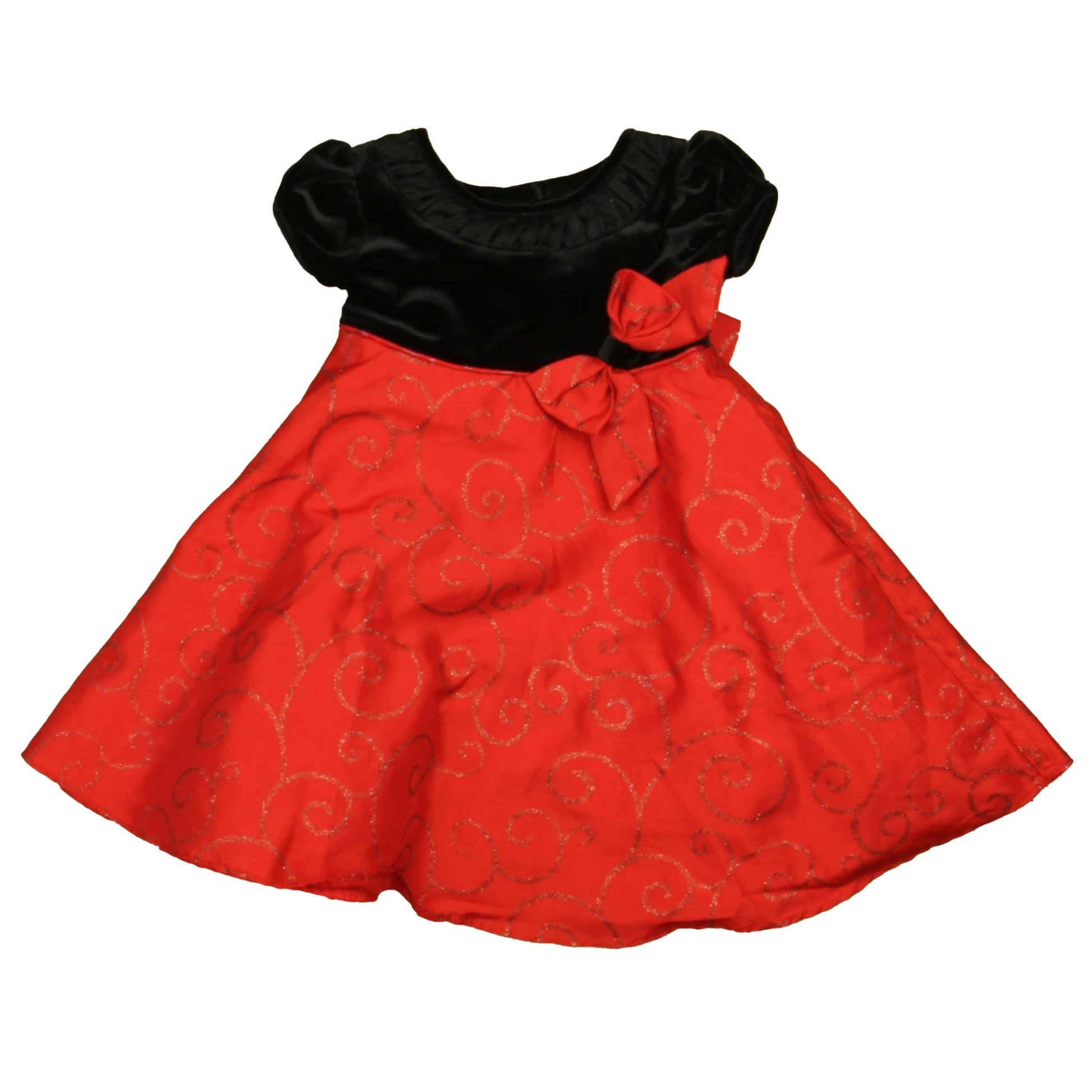 Good Lad Girls Black | Red Dress Size: 12 Months Black | Red