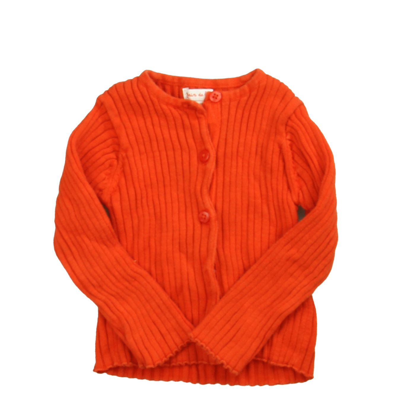 Grain de Ble Girls Orange Cardigan Size: 18 Months Orange