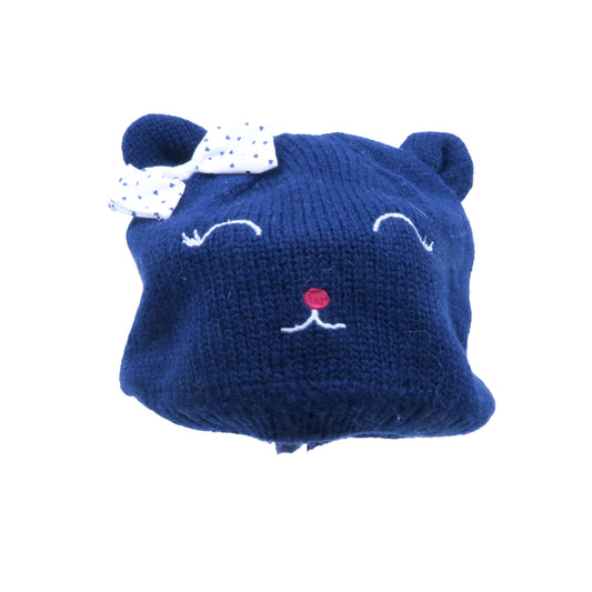 Grain de Ble Girls Blue | Cat Hat Size: 3-6 Months Blue | Cat