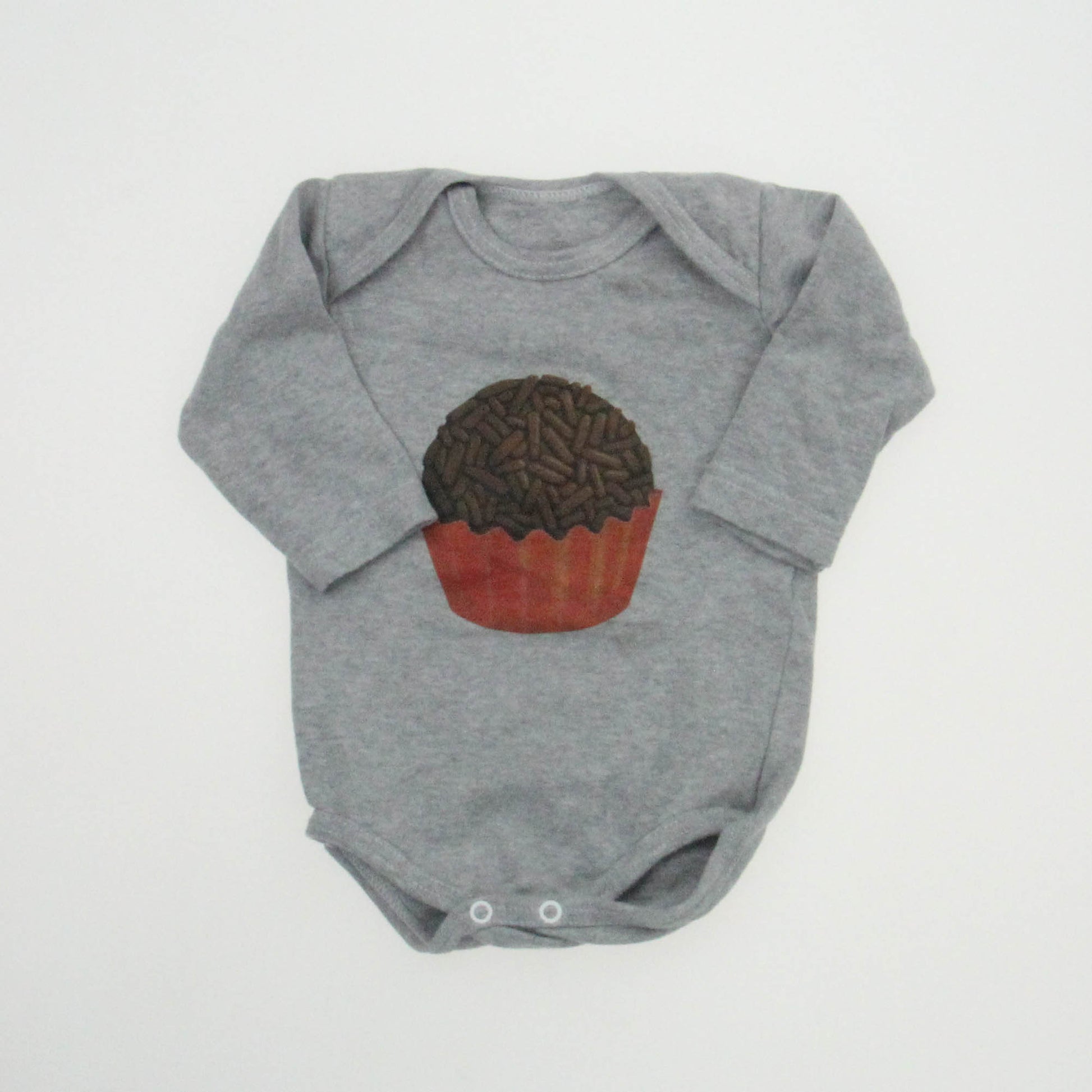 Guaxinim Unisex Grey Onesie Size: 0-3 Months Grey